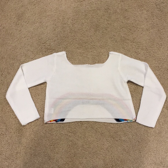 SUMMER HOT Rainbow crop bikini cover up Beach tee - Picture 8 of 8